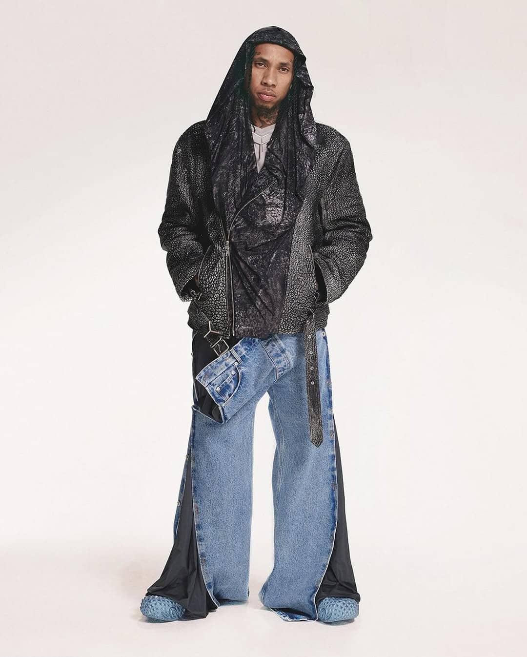 Tyga wearing baggy jeans