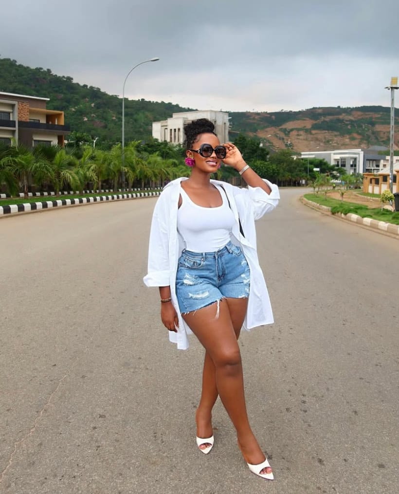 Chic layering with white tank