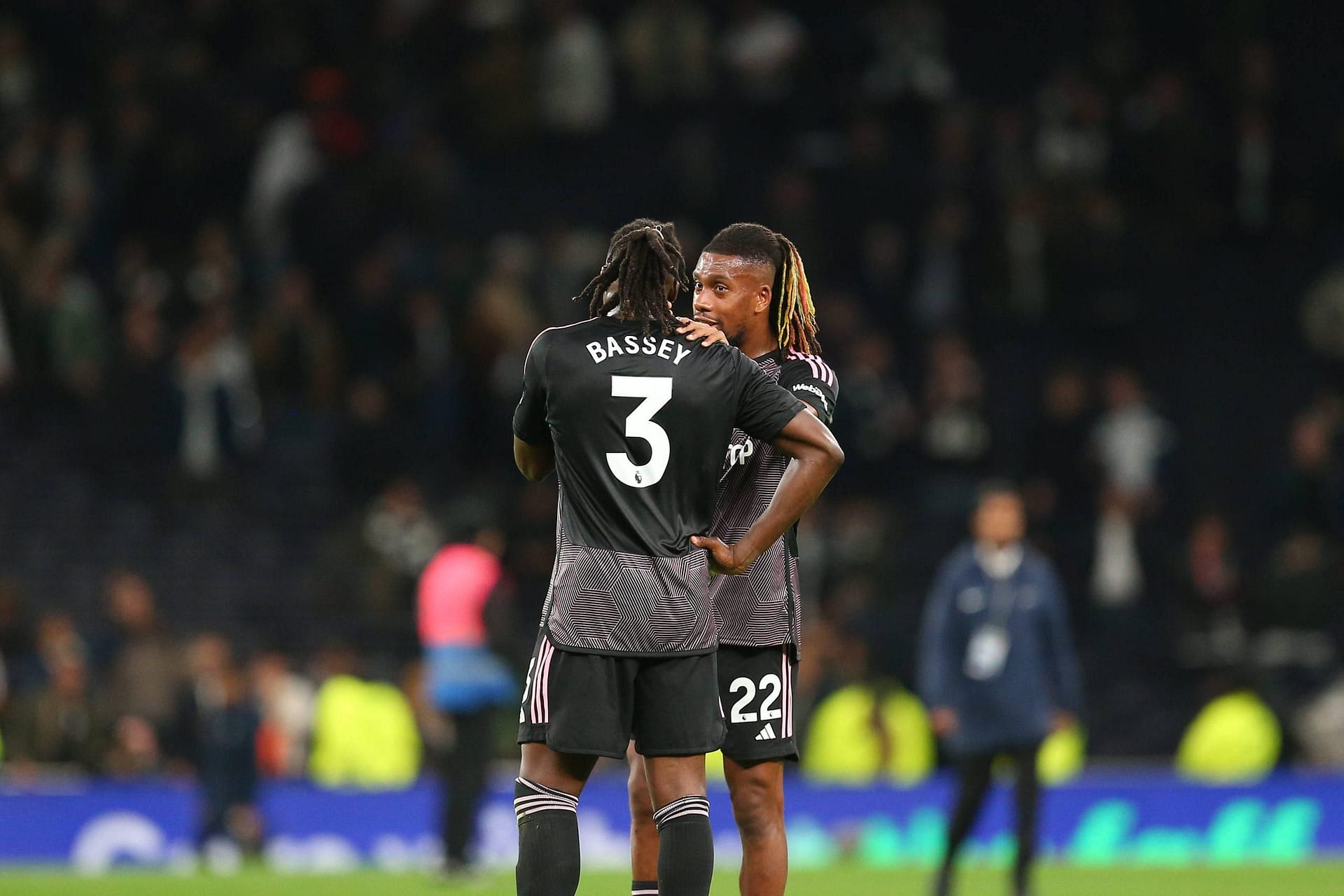 Tottenham Hotspur versus Fulham Post match chat between Alex Iwobi and Calvin Bassey